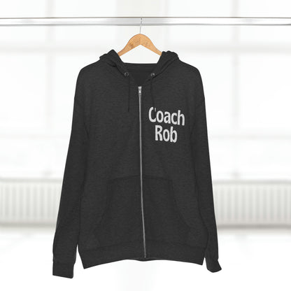 Personalized Coach Zip Hoodie, Customized Unisex Premium Full Zip Hoodie, Coach Gift