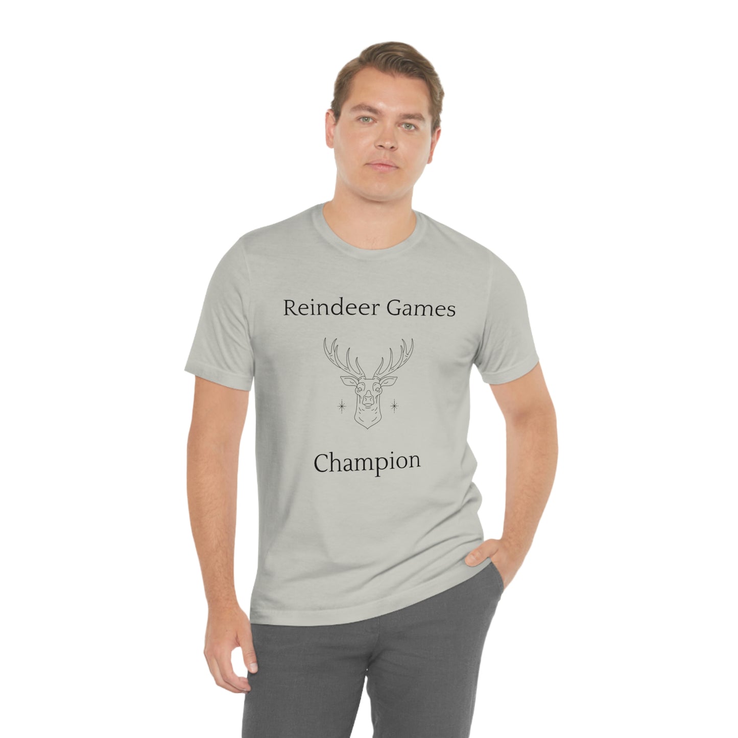 Reindeer Games Champion T-shirt, Christmas Tshirt - Unisex Jersey Short Sleeve Tee