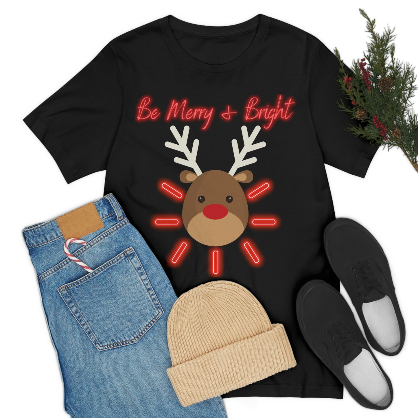 Be Merry & Bright - Christmas - Unisex Jersey Short Sleeve Tee