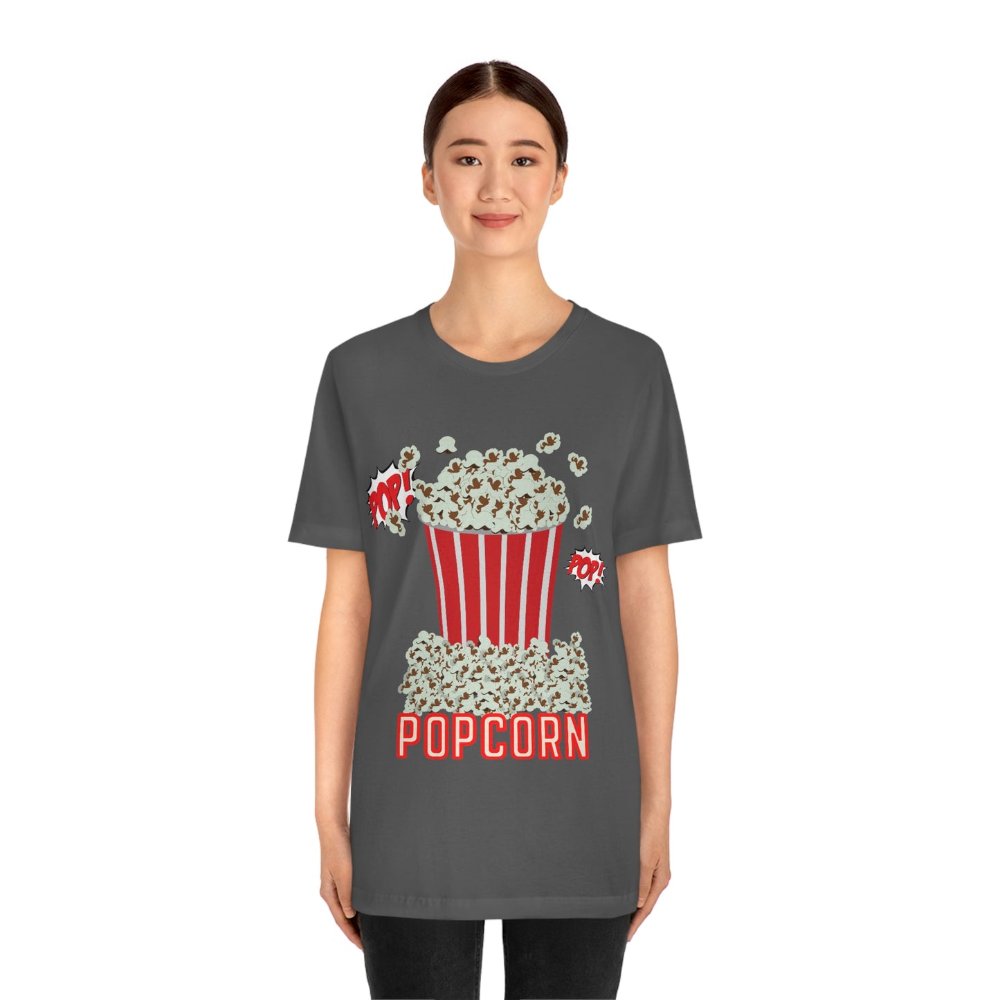 Popcorn T-shirt, Movie Going Shirt, Unisex Jersey Short Sleeve Tee