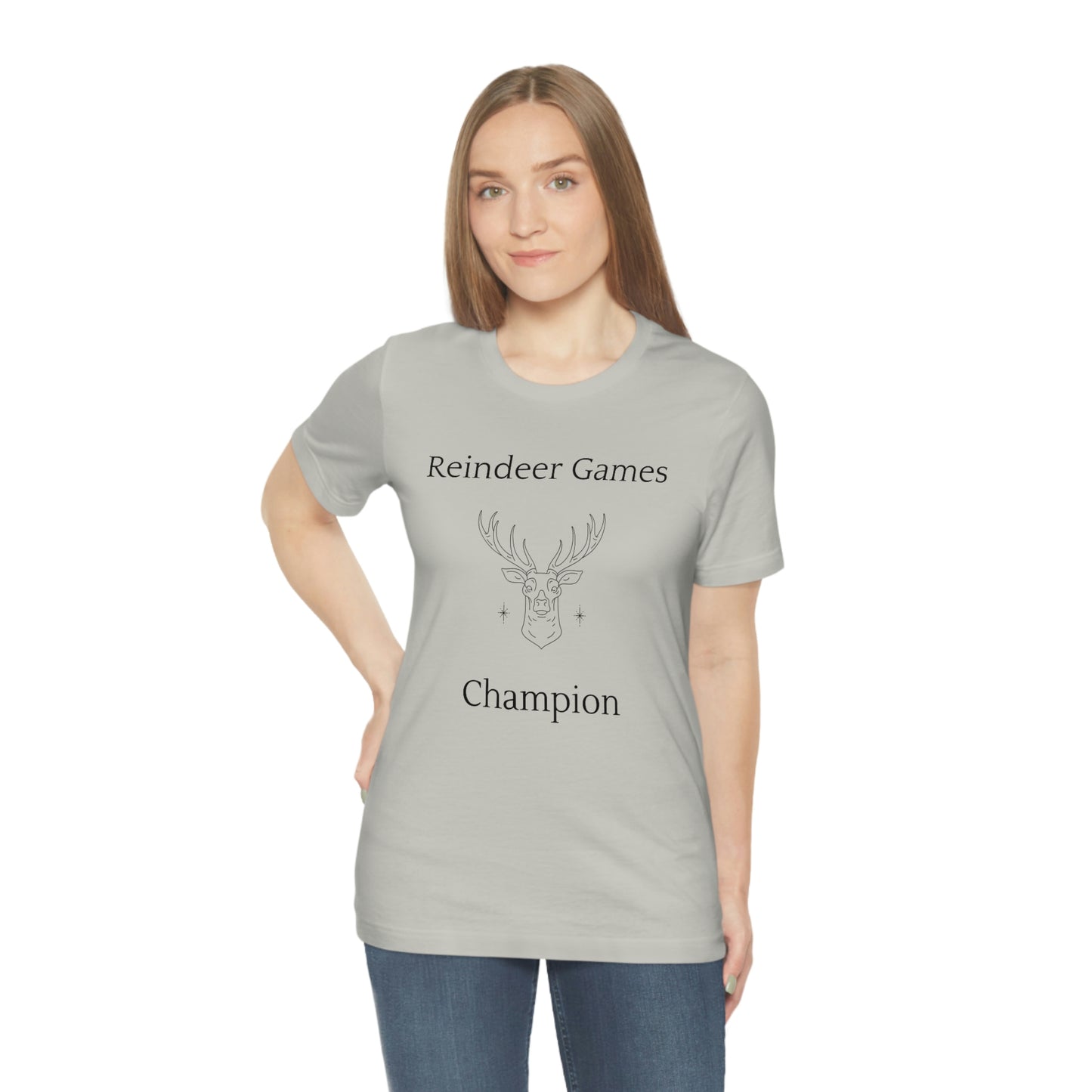 Reindeer Games Champion T-shirt, Christmas Tshirt - Unisex Jersey Short Sleeve Tee