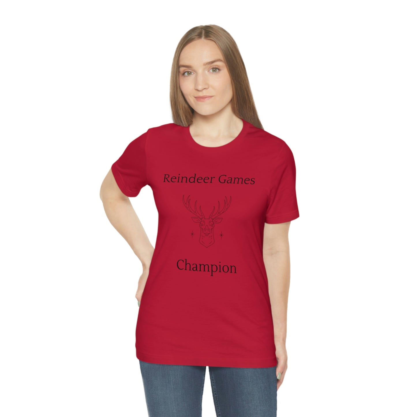 Reindeer Games Champion T-shirt, Christmas Tshirt - Unisex Jersey Short Sleeve Tee