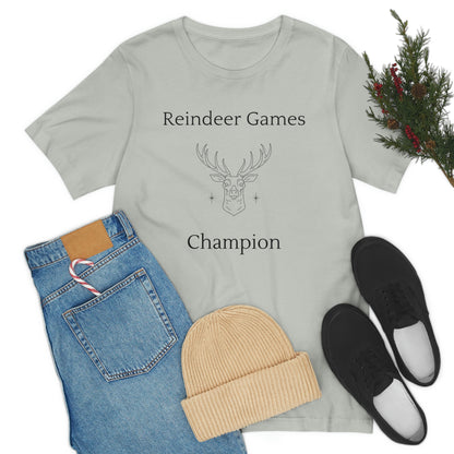 Reindeer Games Champion T-shirt, Christmas Tshirt - Unisex Jersey Short Sleeve Tee