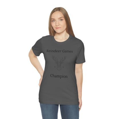 Reindeer Games Champion T-shirt, Christmas Tshirt - Unisex Jersey Short Sleeve Tee