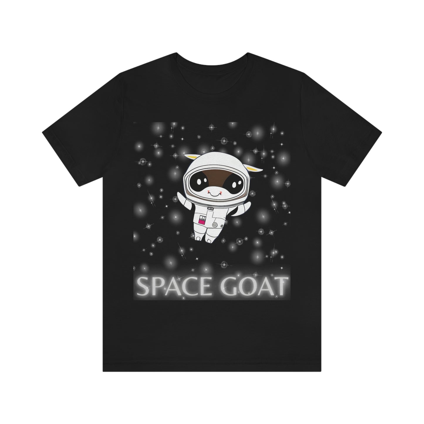 Space Goat T-shirt, Funny Goat in Space, Astronaut Goat Unisex Jersey Short Sleeve Tee