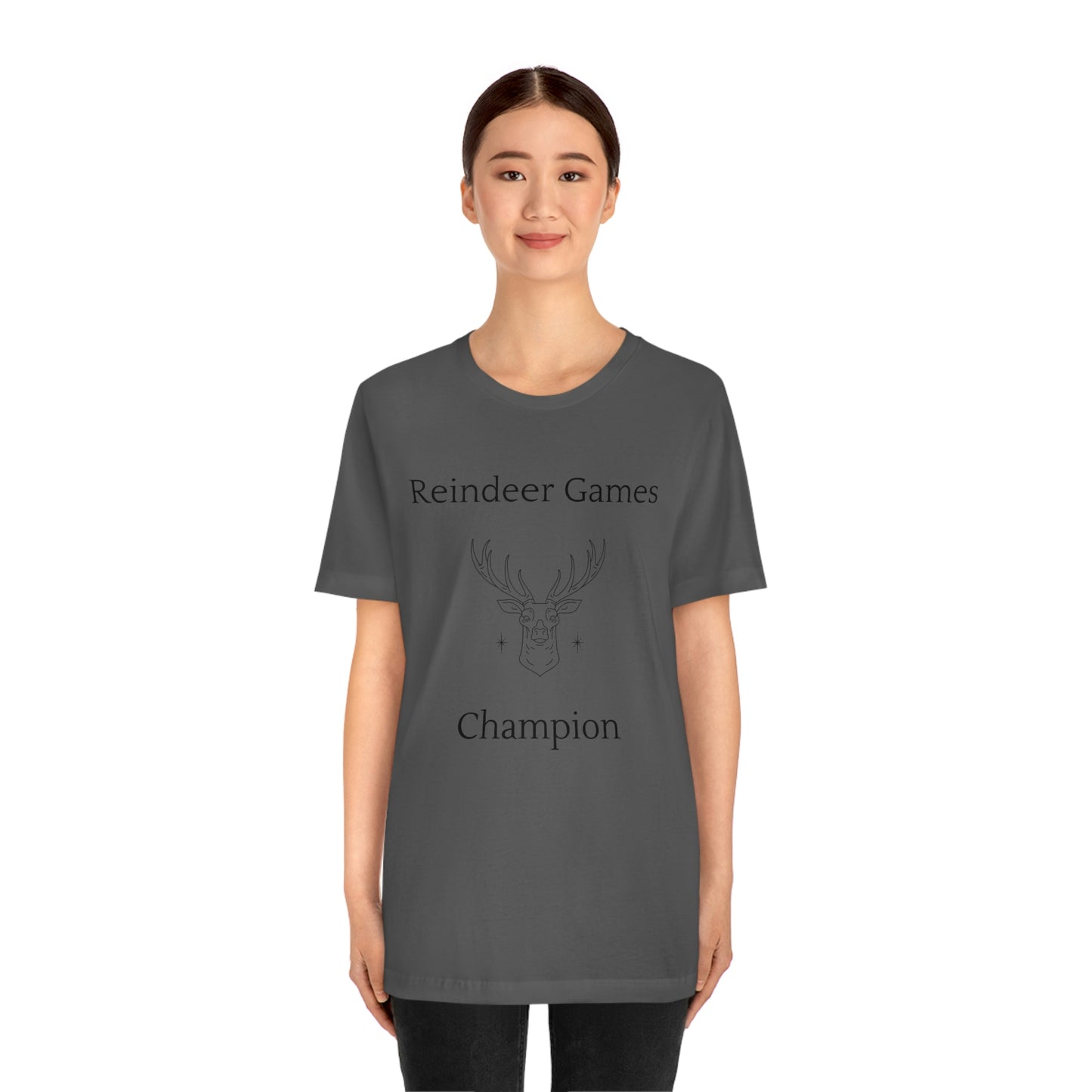 Reindeer Games Champion T-shirt, Christmas Tshirt - Unisex Jersey Short Sleeve Tee