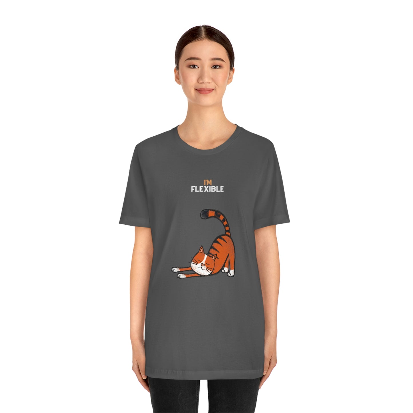 I'm Flexible Funny Cat T-shirt - Unisex Jersey Short Sleeve Tee