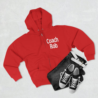 Personalized Coach Zip Hoodie, Customized Unisex Premium Full Zip Hoodie, Coach Gift