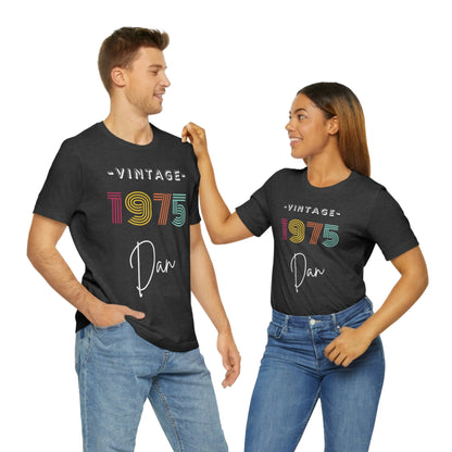 Personalized Birth Year T-shirt with Name - Custom Birthday Shirt - Varsity T-shirt - Unisex Jersey Short Sleeve Tee