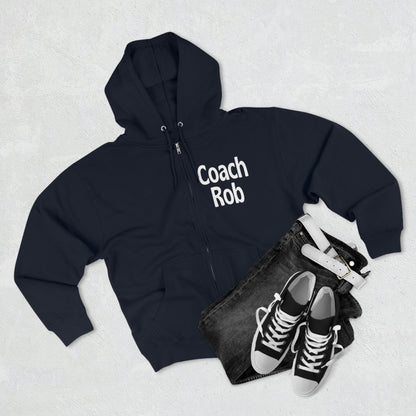 Personalized Coach Zip Hoodie, Customized Unisex Premium Full Zip Hoodie, Coach Gift