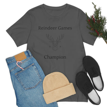 Reindeer Games Champion T-shirt, Christmas Tshirt - Unisex Jersey Short Sleeve Tee