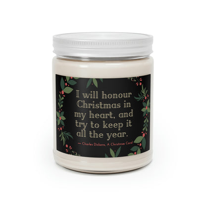 Christmas Candle with Charles Dickens A Christmas Carol Literary Quote - Scented Candle, 9oz