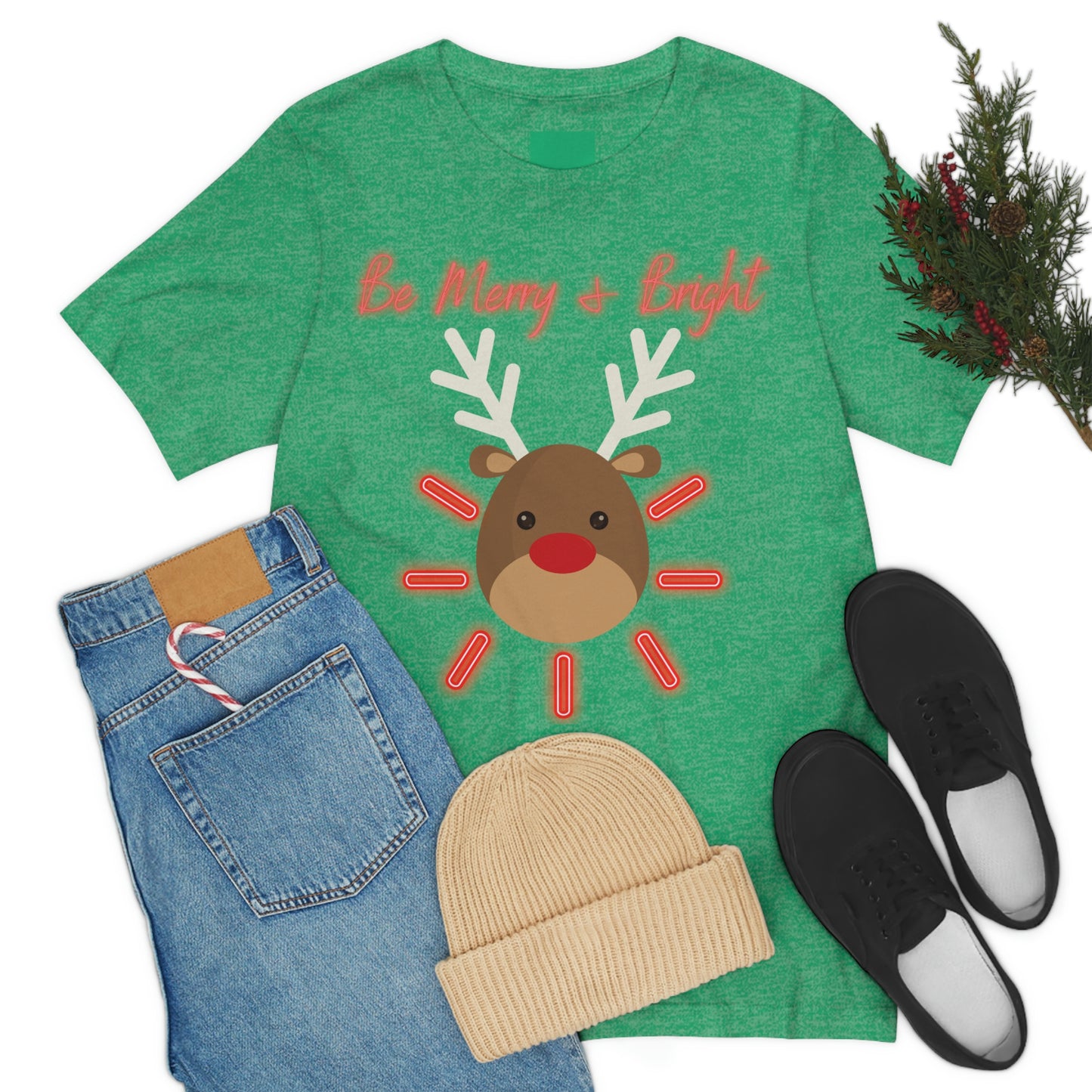 Be Merry & Bright - Christmas - Unisex Jersey Short Sleeve Tee