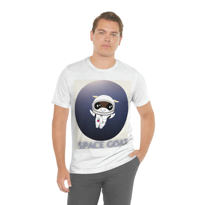 Space Goat T-shirt, Funny Goat in Space, Astronaut Goat Unisex Jersey Short Sleeve Tee