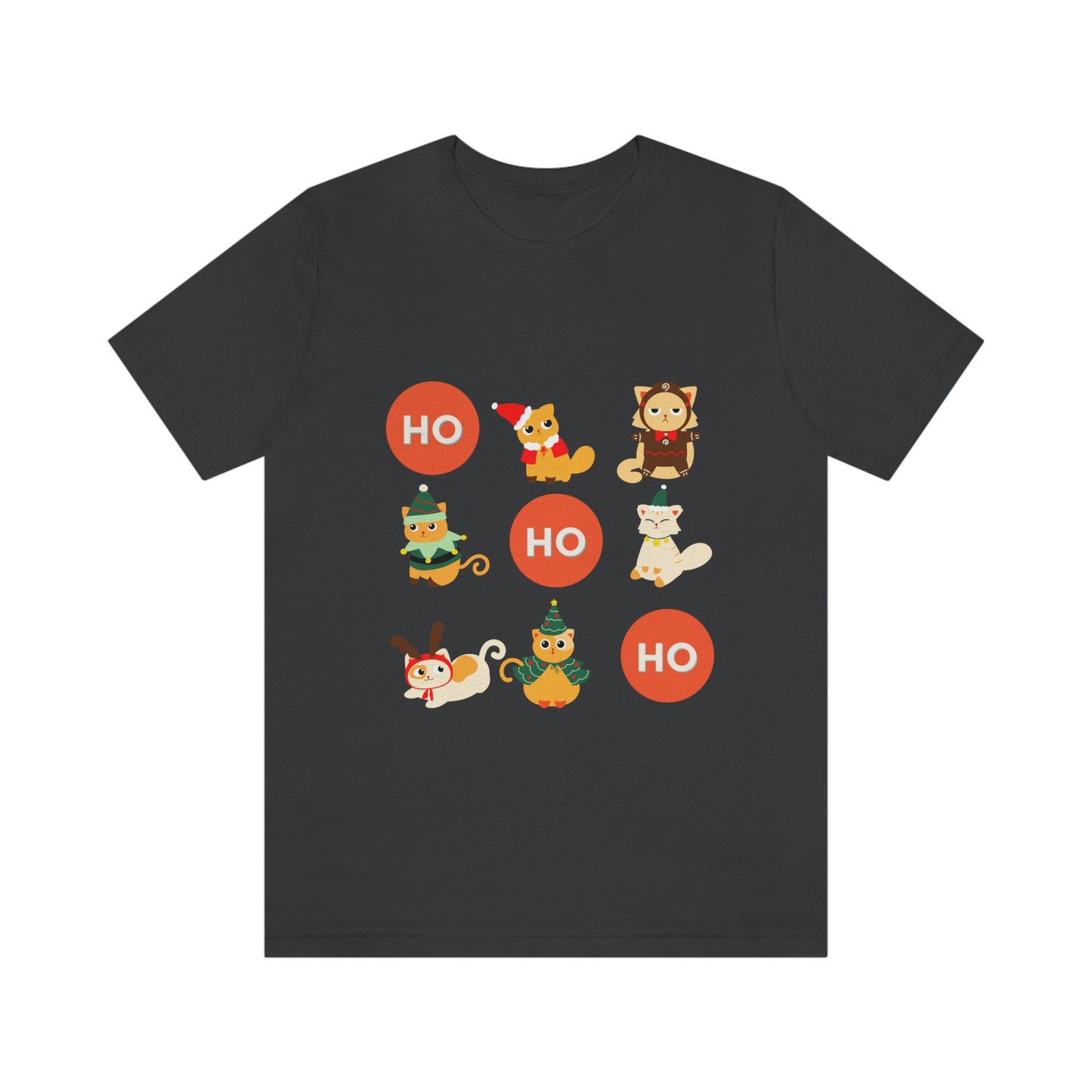 Christmas Kitties - Ho-Ho-Ho Holiday Cat T-shirt - Unisex Jersey Short Sleeve Tee