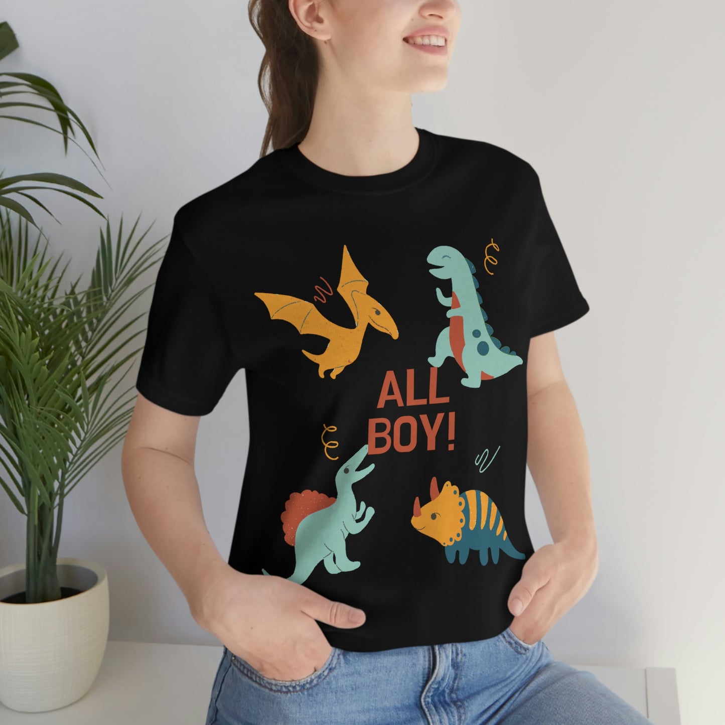 All Boy! - Dinosaur T-shirt - Unisex Jersey Short Sleeve Tee