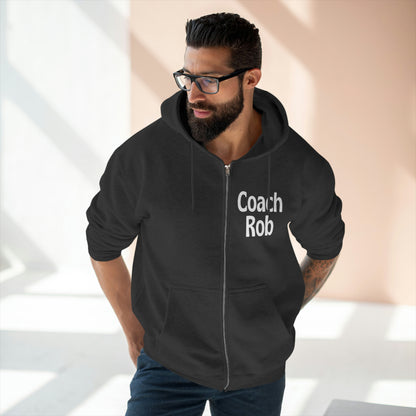 Personalized Coach Zip Hoodie, Customized Unisex Premium Full Zip Hoodie, Coach Gift