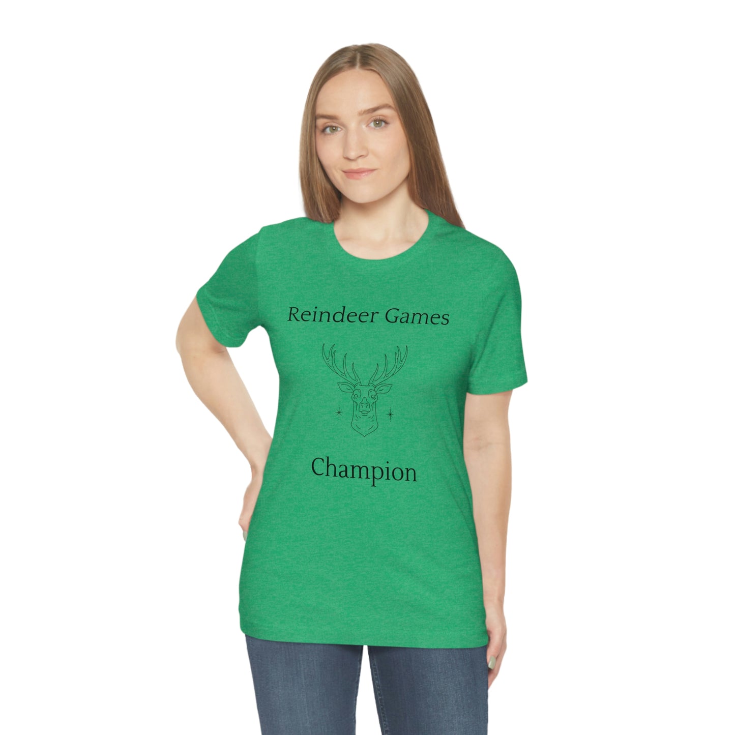 Reindeer Games Champion T-shirt, Christmas Tshirt - Unisex Jersey Short Sleeve Tee