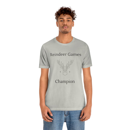 Reindeer Games Champion T-shirt, Christmas Tshirt - Unisex Jersey Short Sleeve Tee