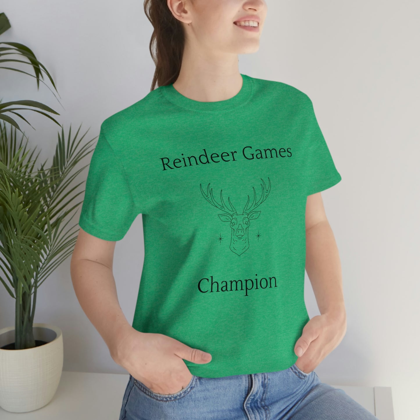 Reindeer Games Champion T-shirt, Christmas Tshirt - Unisex Jersey Short Sleeve Tee