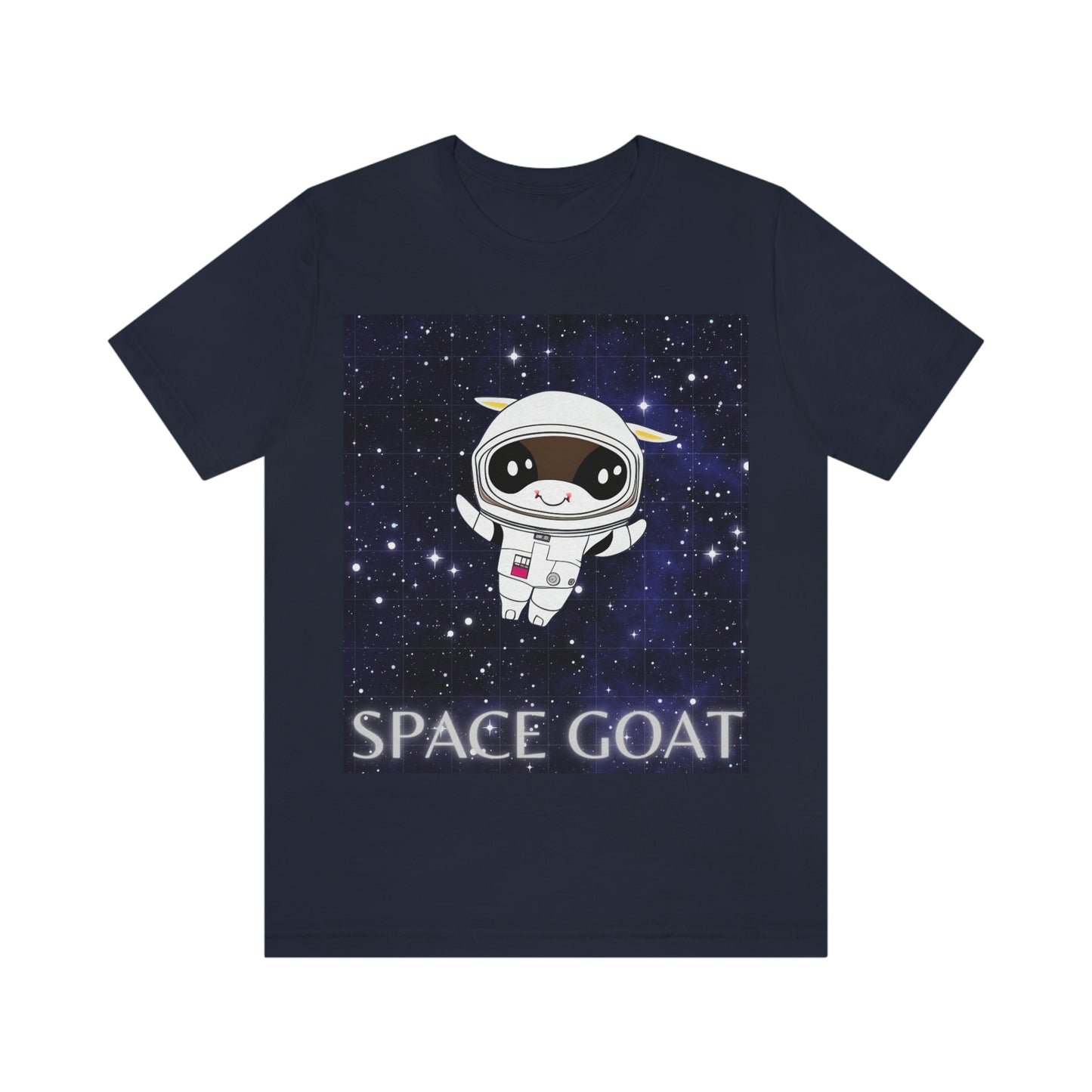 Space Goat T-shirt, Funny Goat in Space, Astronaut Goat Unisex Jersey Short Sleeve Tee