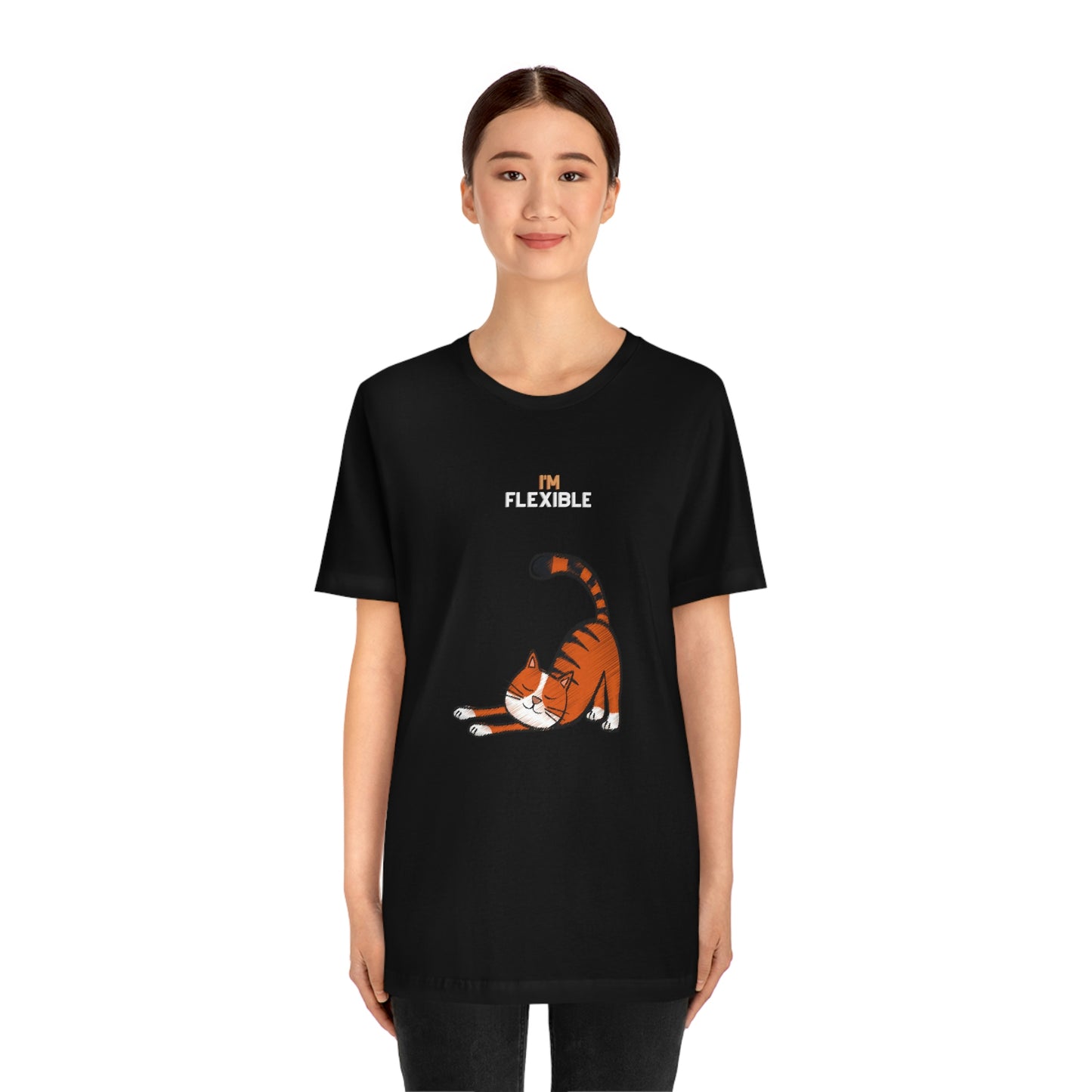 I'm Flexible Funny Cat T-shirt - Unisex Jersey Short Sleeve Tee