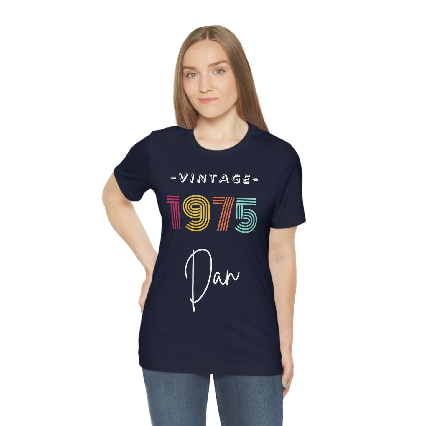 Personalized Birth Year T-shirt with Name - Custom Birthday Shirt - Varsity T-shirt - Unisex Jersey Short Sleeve Tee