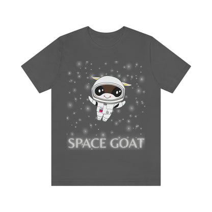 Space Goat T-shirt, Funny Goat in Space, Astronaut Goat Unisex Jersey Short Sleeve Tee