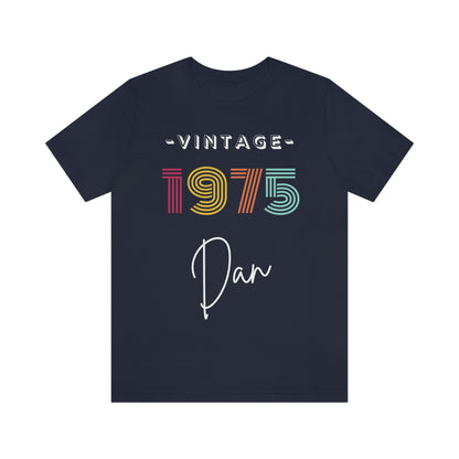 Personalized Birth Year T-shirt with Name - Custom Birthday Shirt - Varsity T-shirt - Unisex Jersey Short Sleeve Tee