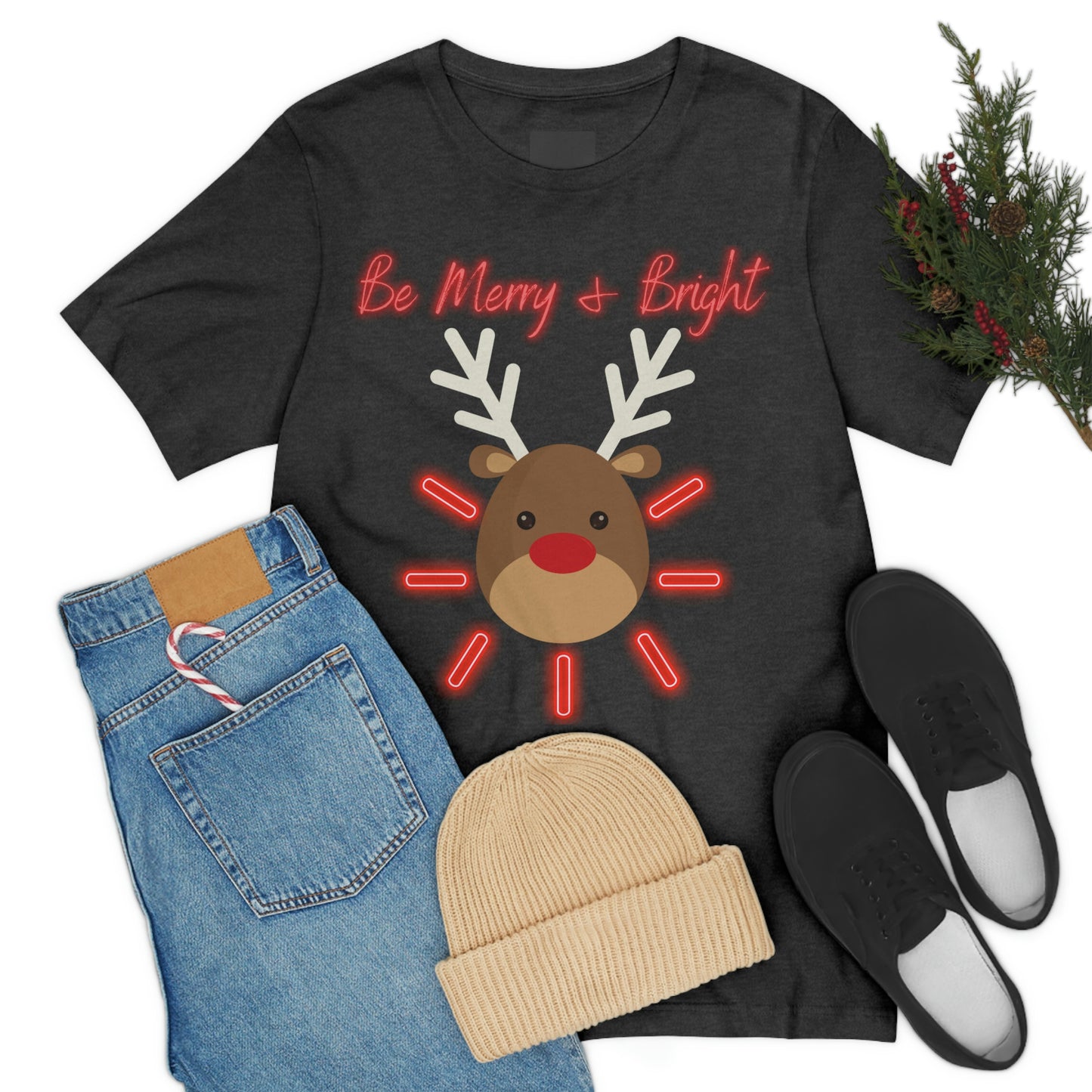 Be Merry & Bright - Christmas - Unisex Jersey Short Sleeve Tee