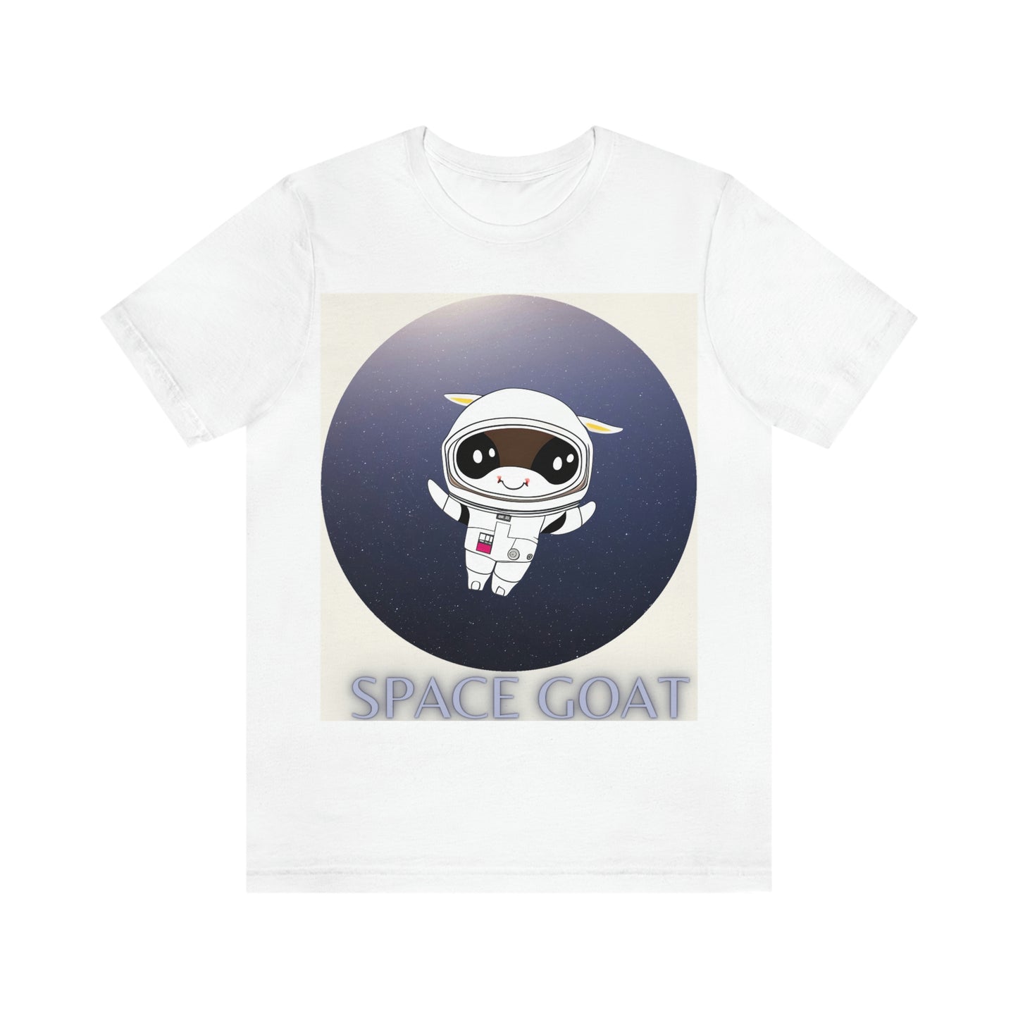 Space Goat T-shirt, Funny Goat in Space, Astronaut Goat Unisex Jersey Short Sleeve Tee